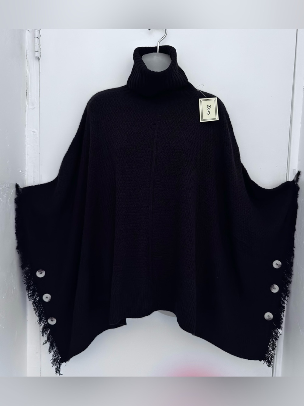 Zoey Knit Sweater - Classic Pullover poncho cozy minimalist professional Winter